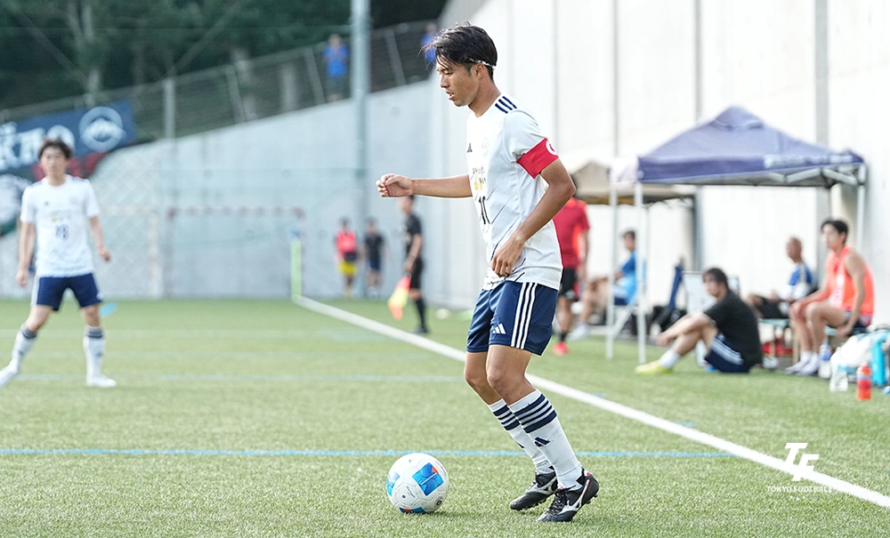 写真:好調を維持する東京蹴球団の主将・廣澤。