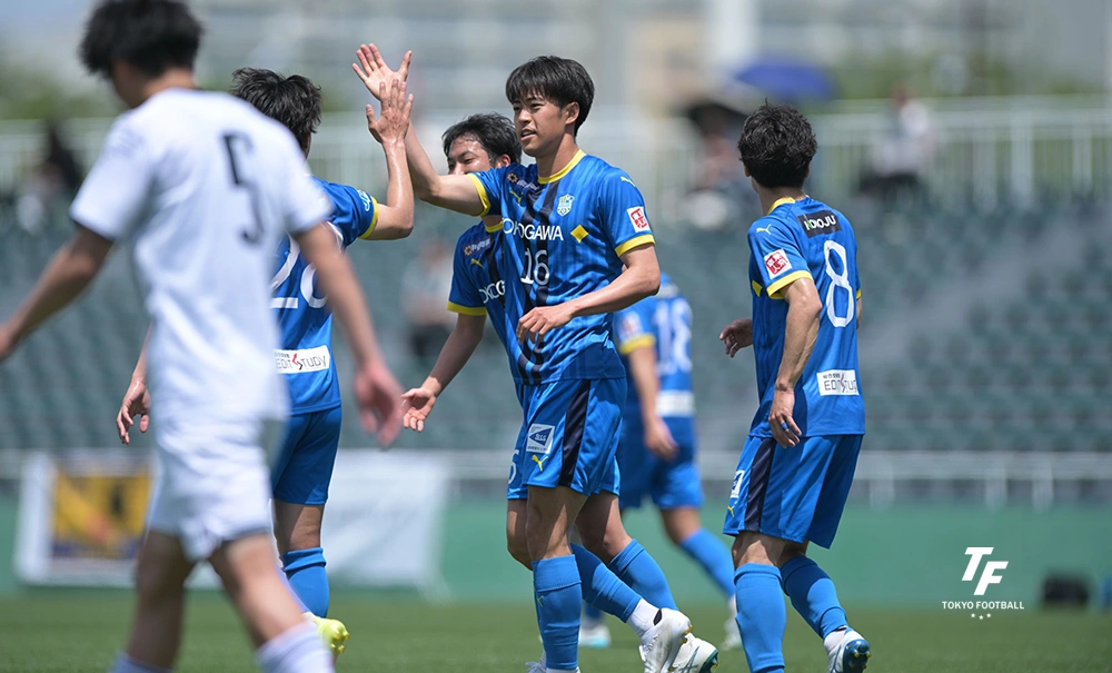写真：武蔵野は宮田の2得点の活躍で決勝進出。（写真：小林渓太）