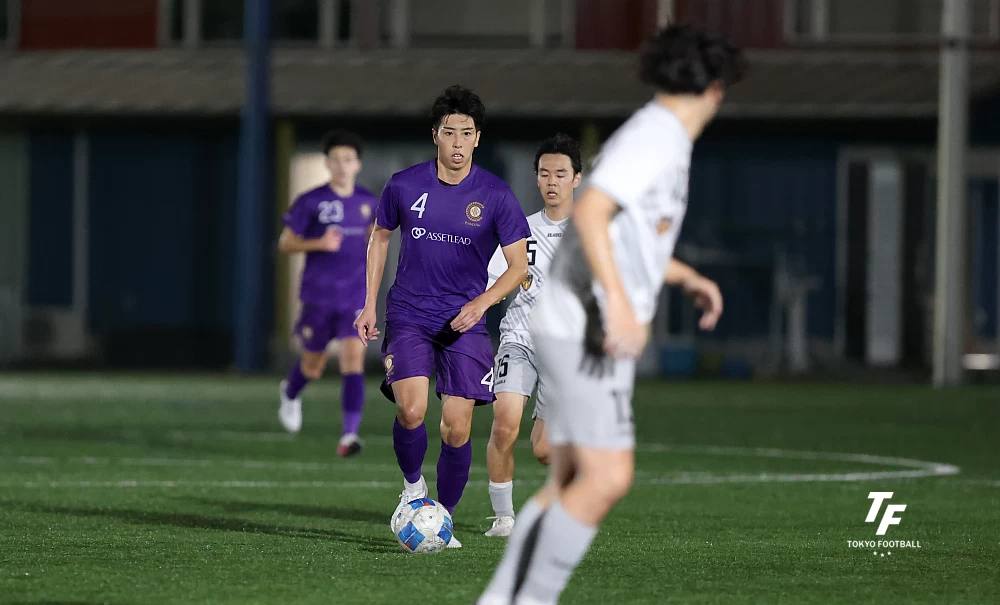 写真：決勝点を決める活躍をみせたプロクリアルのCB中川。
